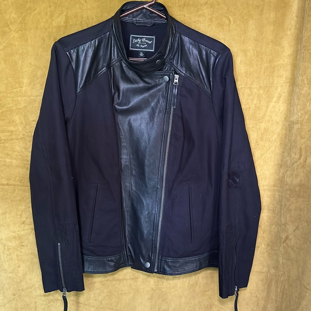 Lucky brand faux leather moto jacket